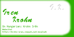 iren krohn business card